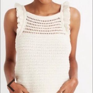 Madewell Ruffle Crochet Sweater Tank